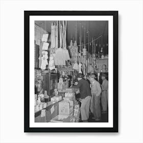 Scene In Grocery Store, Saturday Afternoon, San Augustine, Texas By Russell Lee Art Print