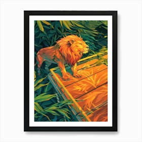 Lion In The Jungle 1 Art Print