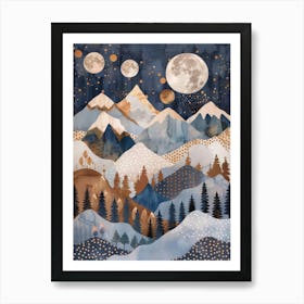 Snowy Mountains 3 Art Print