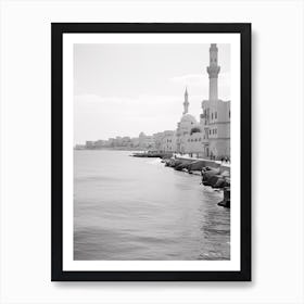 Alexandria, Egypt, Mediterranean Black And White Photography Analogue 4 Art Print