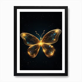 Golden Butterfly 47 Art Print