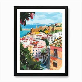 Travel Poster Happy Places Malaga 2 Art Print