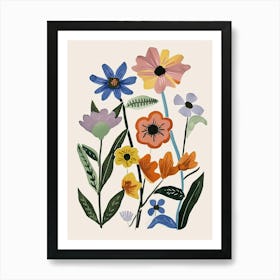 Painted Florals Cineraria 7 Art Print