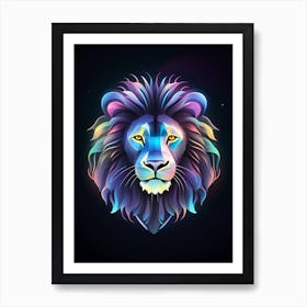 Colorful Lion 3 Art Print