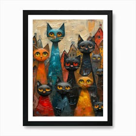 Cats In The City Art Print