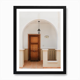 The Brown Holiday Home Door In Spain Travel Art Print