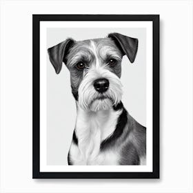 Cesky Terrier B&W Pencil Dog Art Print