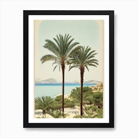 Cala Varques Beach Mallorca Spain Vintage Art Print