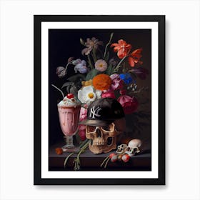 Skull Still Life Art Print