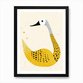 Yellow Swan 2 Art Print