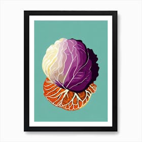 Cabbage 3 Bold Graphic vegetable Art Print