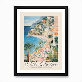 Positano, Amalfi Coast   Italy Il Lido Collection Beach Club Poster 5 Art Print