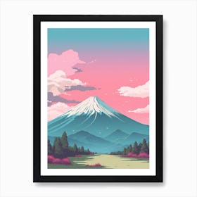 Mount Fuji Japan Travel Illustration 3 Art Print
