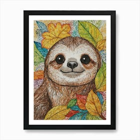 Sloth 11 Art Print