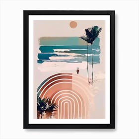 - Abstract Minimal Boho Beach 2 Art Print