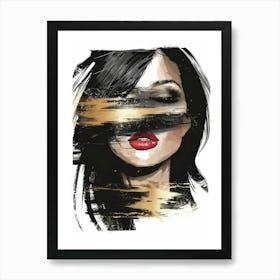 Gold And Black Painting Art Print