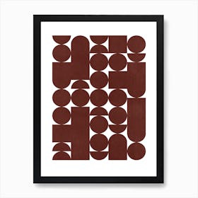 Retro Geometric Print Art Print