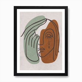 Woman'S Face Art Print