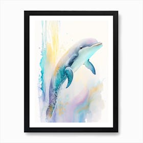 Indian Ocean Humpback Dolphin Storybook Watercolour  (2) Art Print