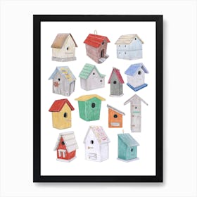 Bird Houses Art Print