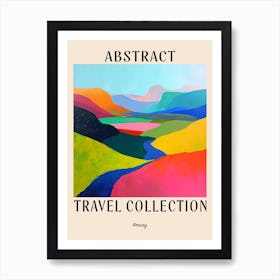 Abstract Travel Collection Poster Norway 2 Art Print