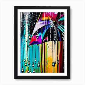 Rain Waterscape Pop Art Photography 1 Art Print