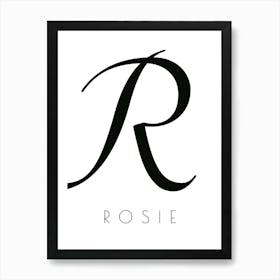 Rosie Typography Name Initial Word Art Print