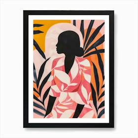 Woman In Pink 1 Art Print