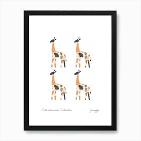 Cute Animals Collection Giraffe 3 Art Print