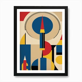 bauhaus geometric exhibition print 6 Art Print