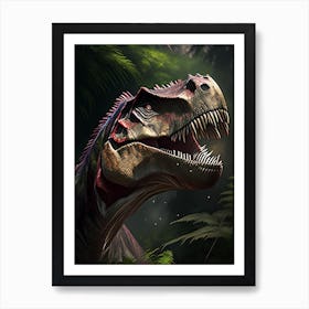 Allosaurus Fragilis Illustration Dinosaur Art Print
