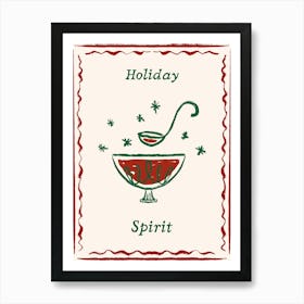 Holiday Spirit Christmas Cocktail Poster Art Print