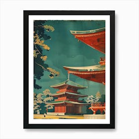 Todai Ji Temple Mid Century Modern 1 Art Print