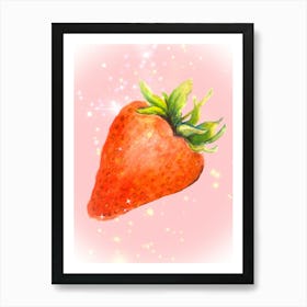 Strawberry illustration Art Print