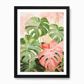 Tropical Plant Painting Monstera Deliciosa 5 Art Print