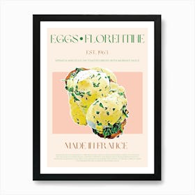 Eggs Florentine Mid Century Art Print