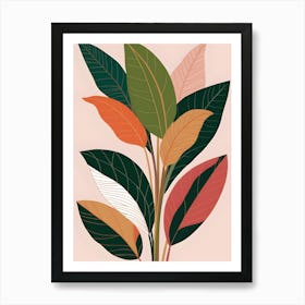 Abstract Leaf Canvas Print Art Print