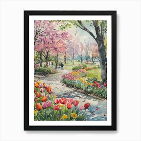 Tulips In Bloom 4 Art Print