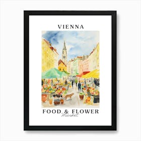 Food Market With Cats In Vienna 1 Poster Art Print