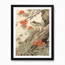 Resting Frog Japanese Style 2 Art Print