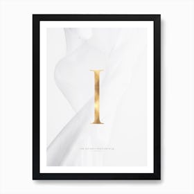 Letter I Gold Art Print