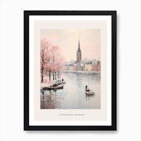 Dreamy Winter Painting Poster Copenhagen Denmark 4 Art Print