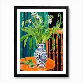 Flowers In A Vase Still Life Painting Bluebell 4 Art Print