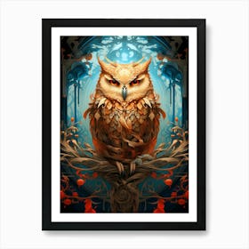 Owl In The Tree Art Print