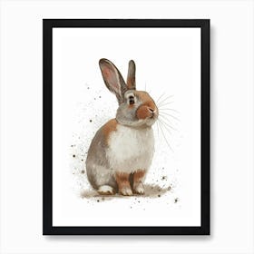Netherland Dwarf Rabbit Nursery Illustration 2 Art Print