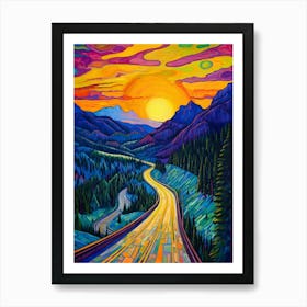 Snoqualmie Pass Retro Pop Art 16 Art Print