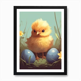 Cute Chick Scandinavian Style Illustration 1 Art Print