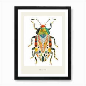 Colourful Insect Illustration Pill Bug 9 Poster Art Print