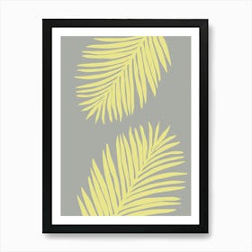 Yellow Palm Leaf Art Poster_2301630 Art Print