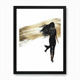 Girl With Long Hair 3 Art Print